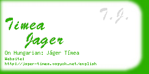 timea jager business card