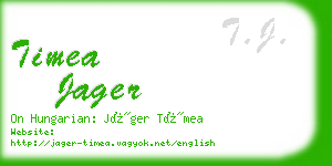 timea jager business card